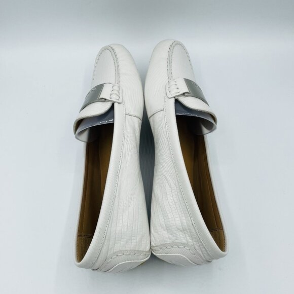 Calvin Klein Shoes Womens Size 11 White Lisette Flats Classic Comfort Loafers - Picture 9 of 10